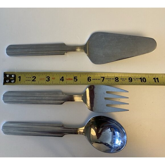 OXFORD HALL OXH40 Stainless Flatware 3 Serving Cold Meat Fork Pie Server Spoon - Picture 2 of 9